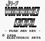 J. League: Winning Goal title screen for GameBoy